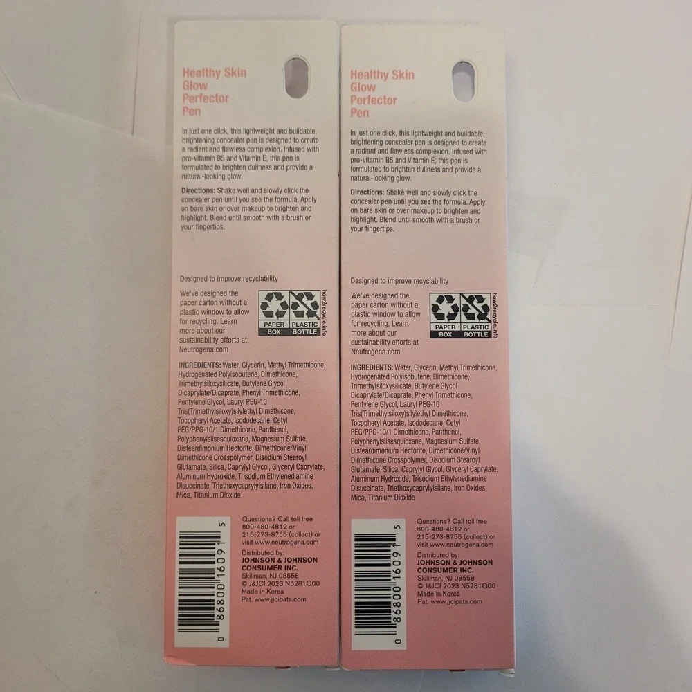 2X Neutrogena Healthy Skin Glow Perfector Pen Deep Pro-Vitamin B5 Vitamin E‎